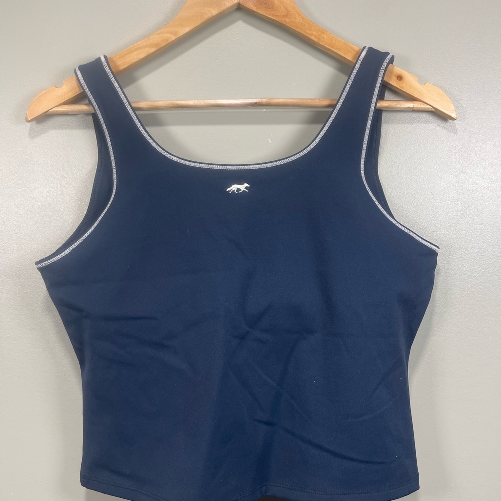 Fore-Té Navy Blue Workout Top Club Attire - Picture 4 of 7